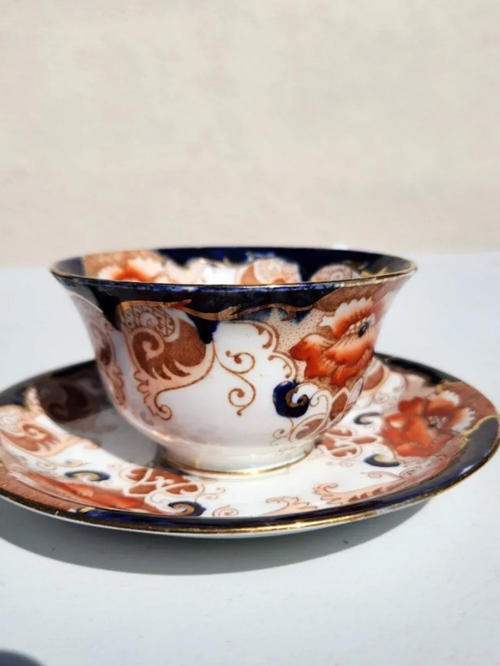 Alfred B Pearce & Co Antique English Bone China Tea Cup Saucer Set Vintage Plate